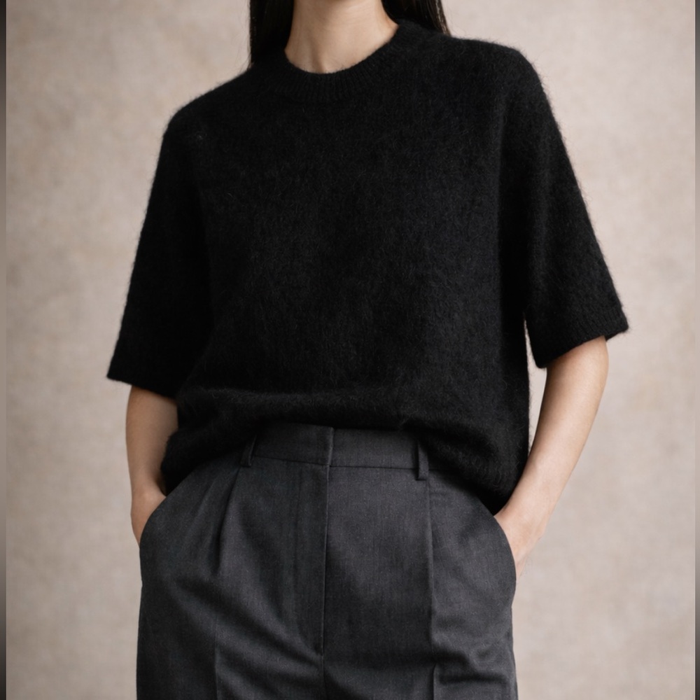 NWT H&M Premium Mohair Selection Black Knit Sweater